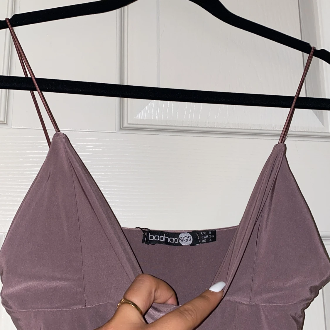 Lång mauve klänning  - 91