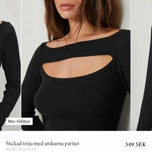 Nakd topp med cutout  - Säljer denna helt slutsålda topp med cutout då den var för stor för mig som vanligtvis har s. Jättenajs material och den är helt ny så lappen är kvar
