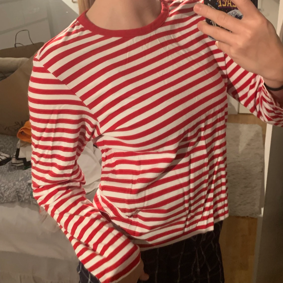 Basic randig långarmad tröja 