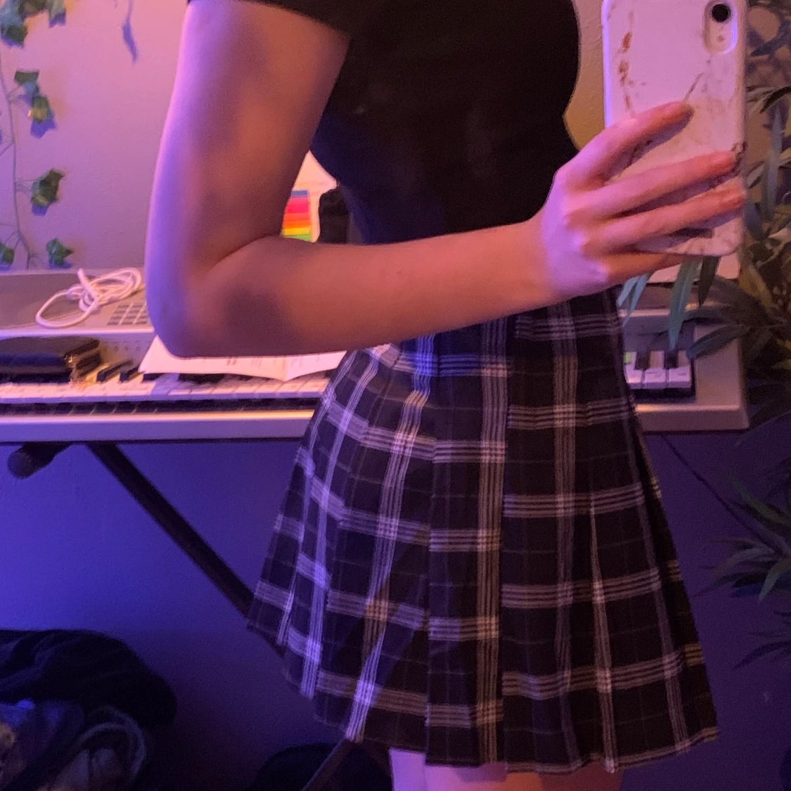 Rutig kjol från hm  - 90