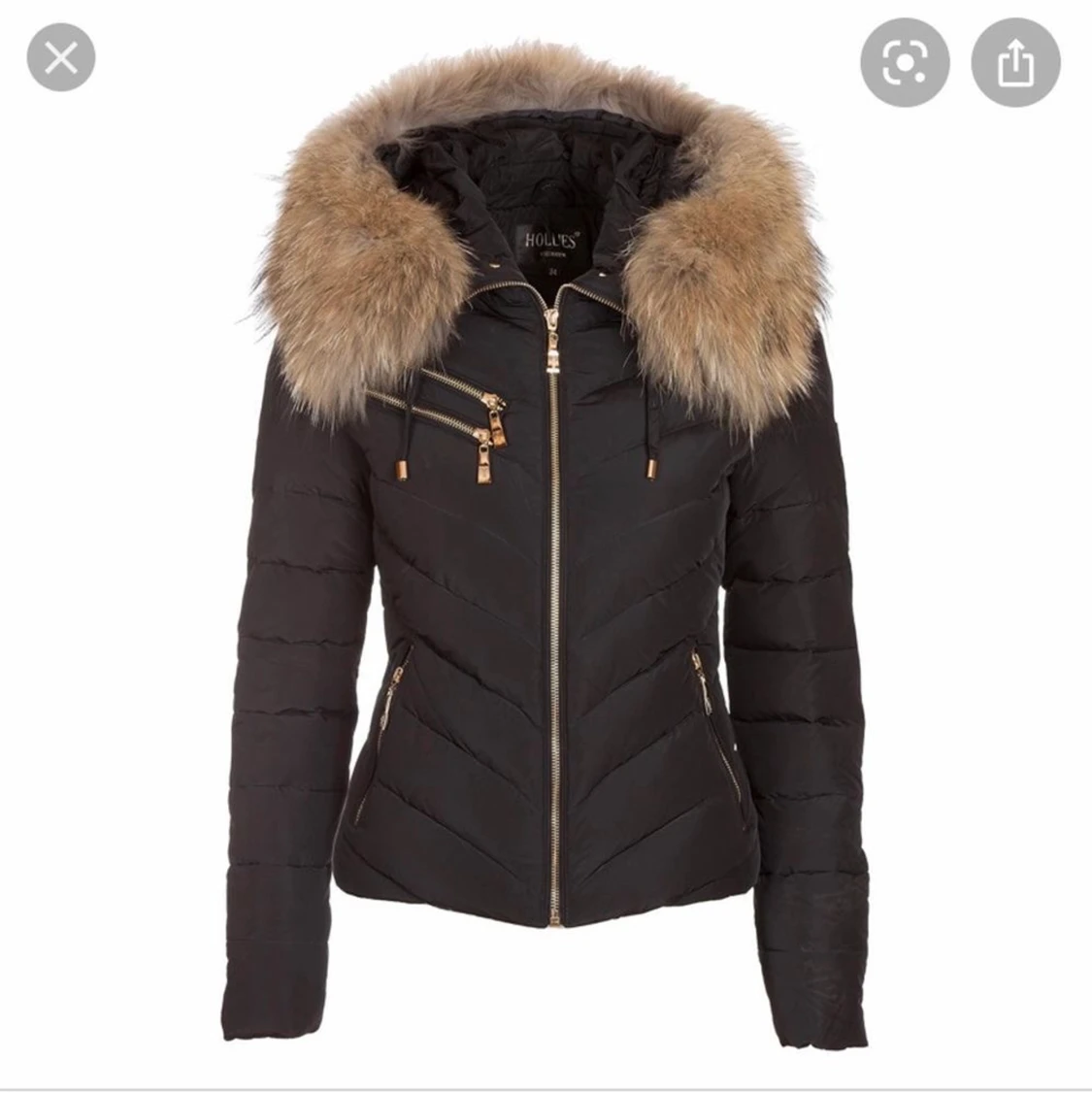 Hollies jacka äkta päls.