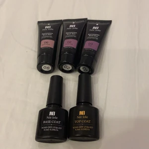 15ml polygel helt nya  - Polygel är helt ny. Man får base coat och top coat frakten är 12. Färgerna är mest rosa och nude lila men man kan måla med nagel lack 