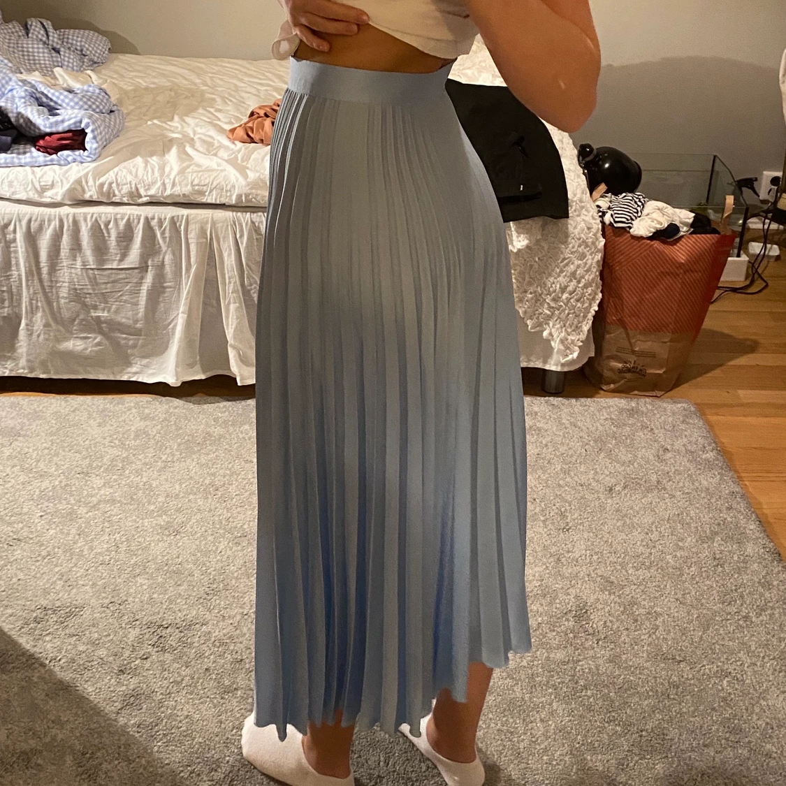 Superfin blå plisserad kjol från ZARA - 90