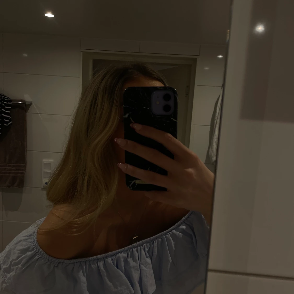 off shoulder topp h&m - 90