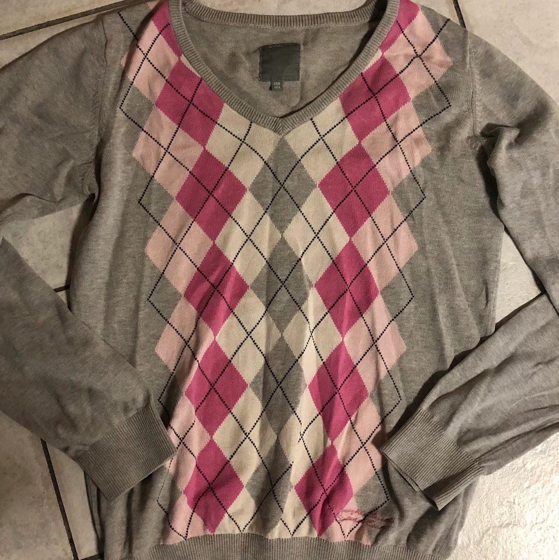 Rutig pullover - 90