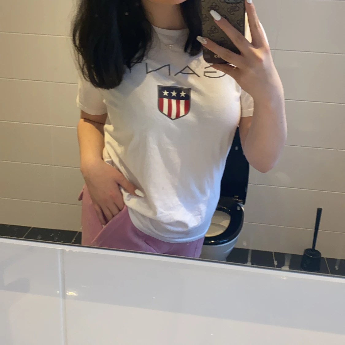 2 st gant T-shirts en grå och en vit  - 90