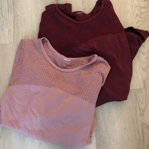 Rosa och lila-röd tränings tröja, strl S. Aldrig använda 100kr för båda +frakt 