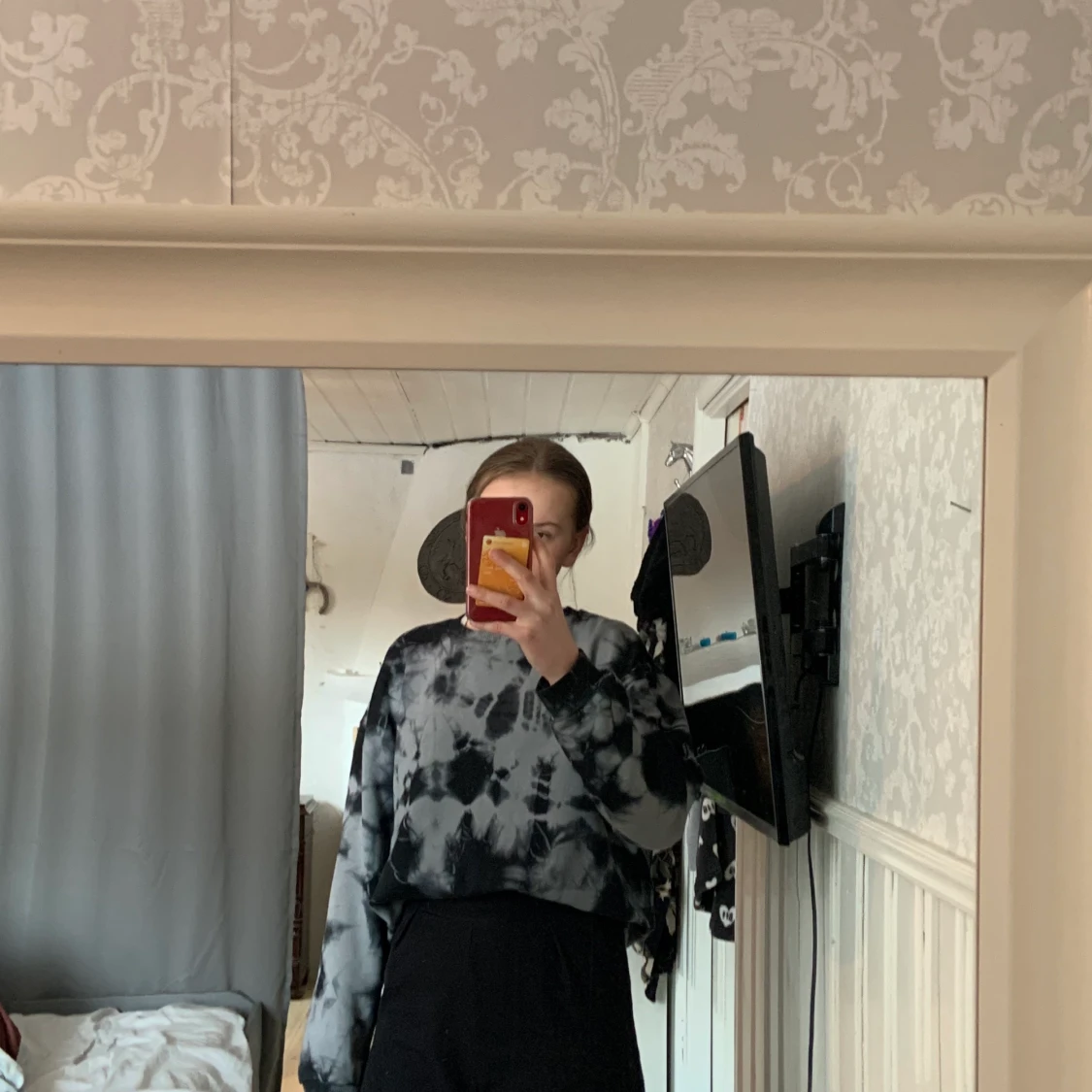 Sweatshirt med batikmöster - 91