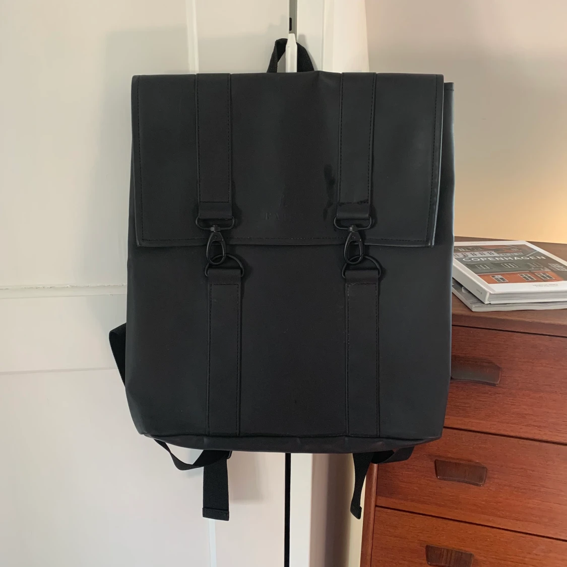 Rains black waterproof backpack  - 90