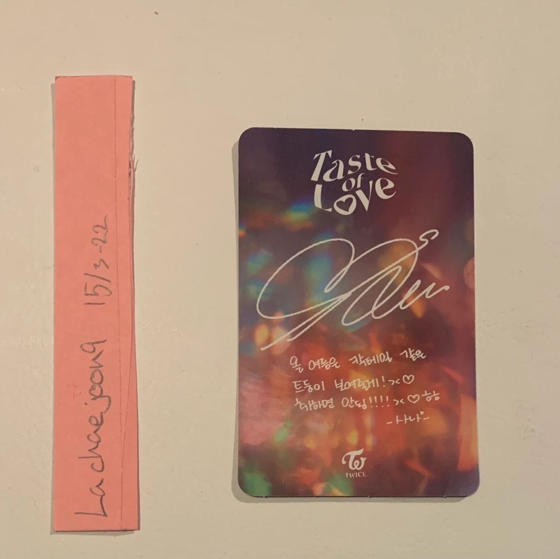 Twice Sana taste of love Photo card  - 90