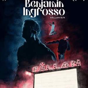 min kompis @juliakleja säljer biljett till Benjamin Ingrossos konsert på fållan 8/4 - skriv till mig eller direkt till henne vid intresse
