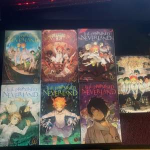 The Promised Neverland manga-böcker nr 1-7 engelsk utgivning. Alla är i perfekt skick.  Alla för 450kr med gratis frakt Annars 70kr per bok + frakt