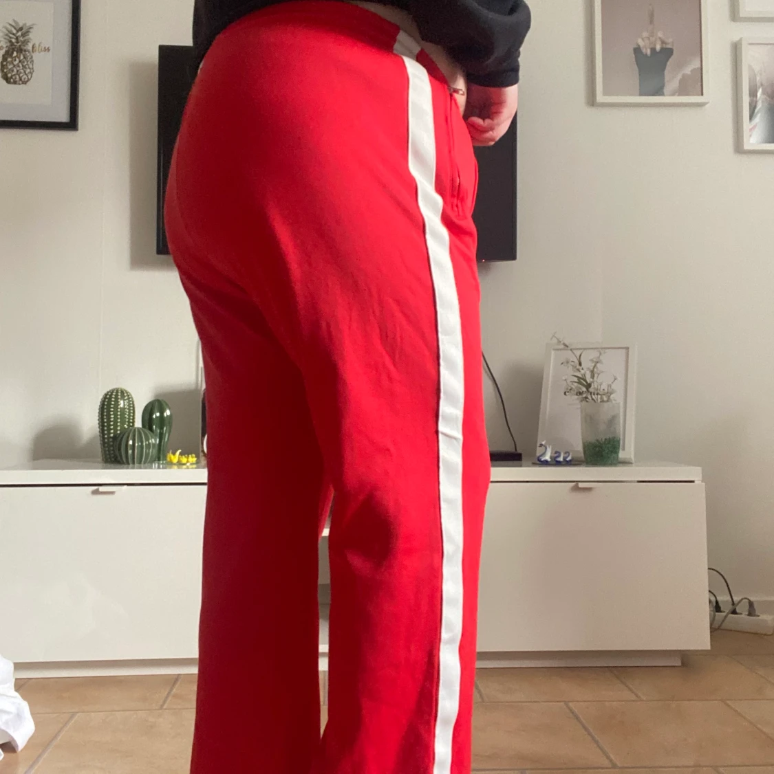 Röda Calvin Klein byxor storlek L/XL