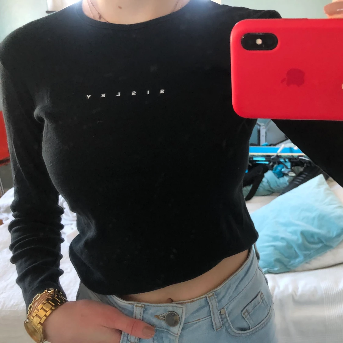 svart sisley tröja  - 90