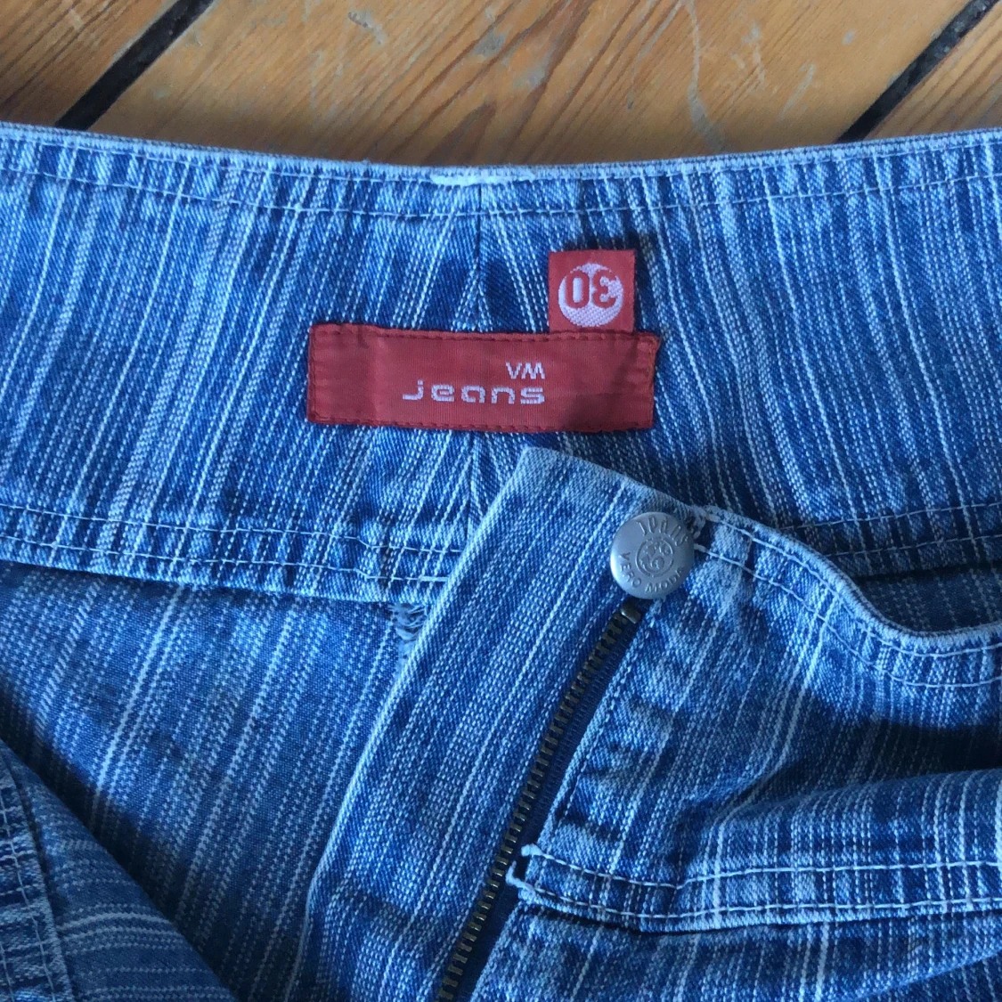 VM jeans, blå med vita ränder - 91