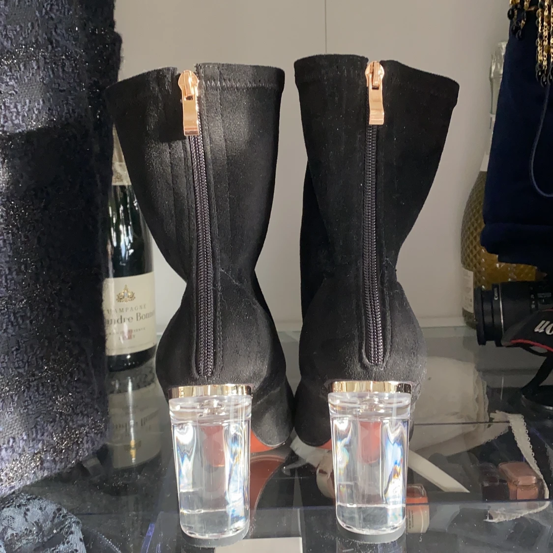 Boots med transparent klack - 90