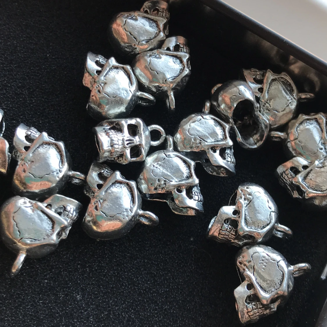 Silver dödskalle berlock MADE IN USA - 90