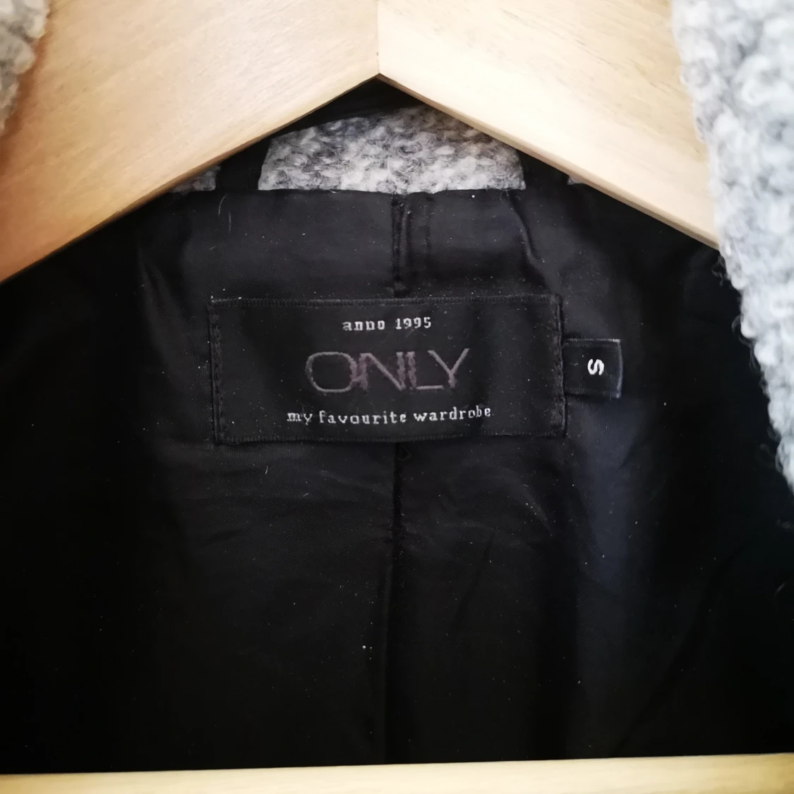 Only grå jacka i ullmix - 91