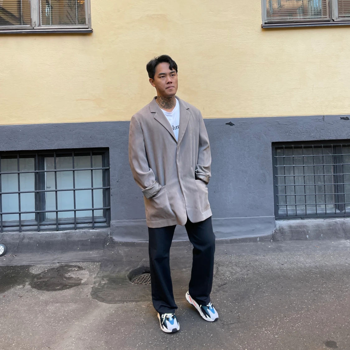 Snygg kavaj mocka Stl M-L - 90