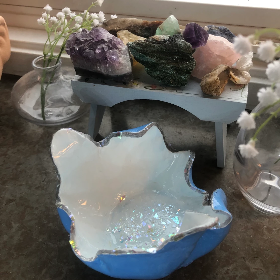 Egengjord skål på självtorkade lera🧿🔮