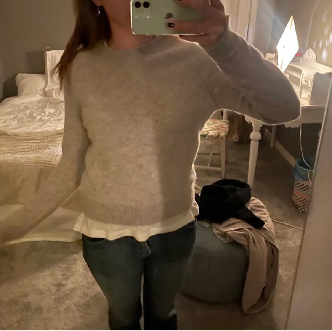 Grå cashmere tröja