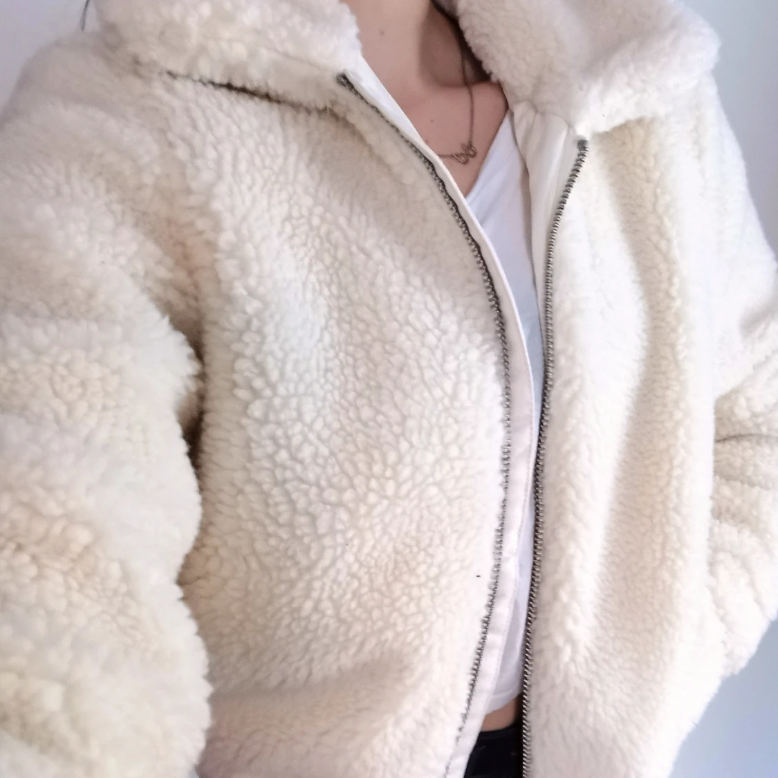 Kort teddy jacka strl XS - 90