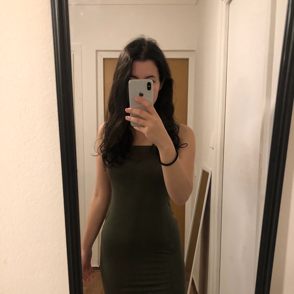 Grön bandeu klänning - 91