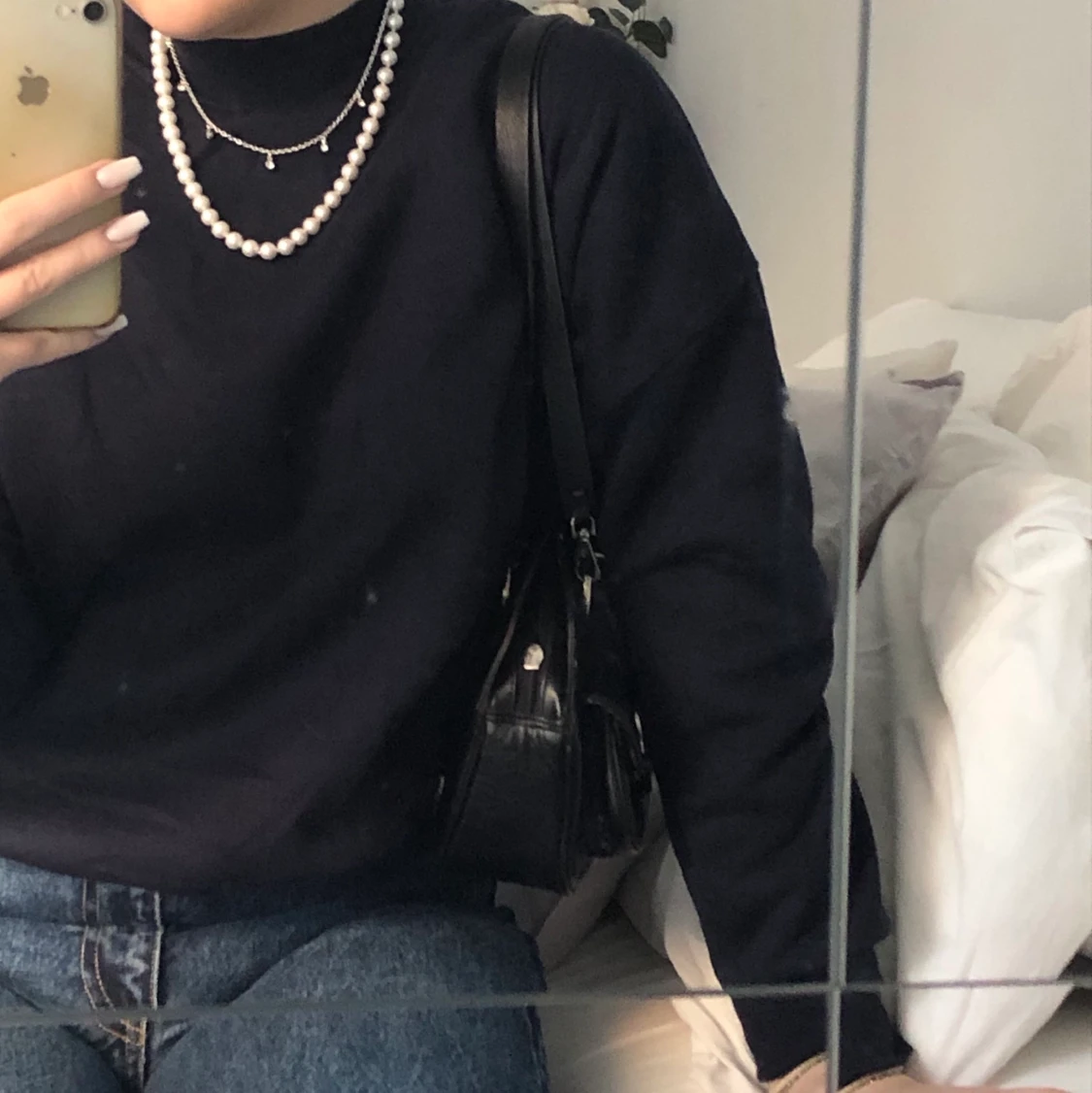 Marinblå sweatshirt  - 91