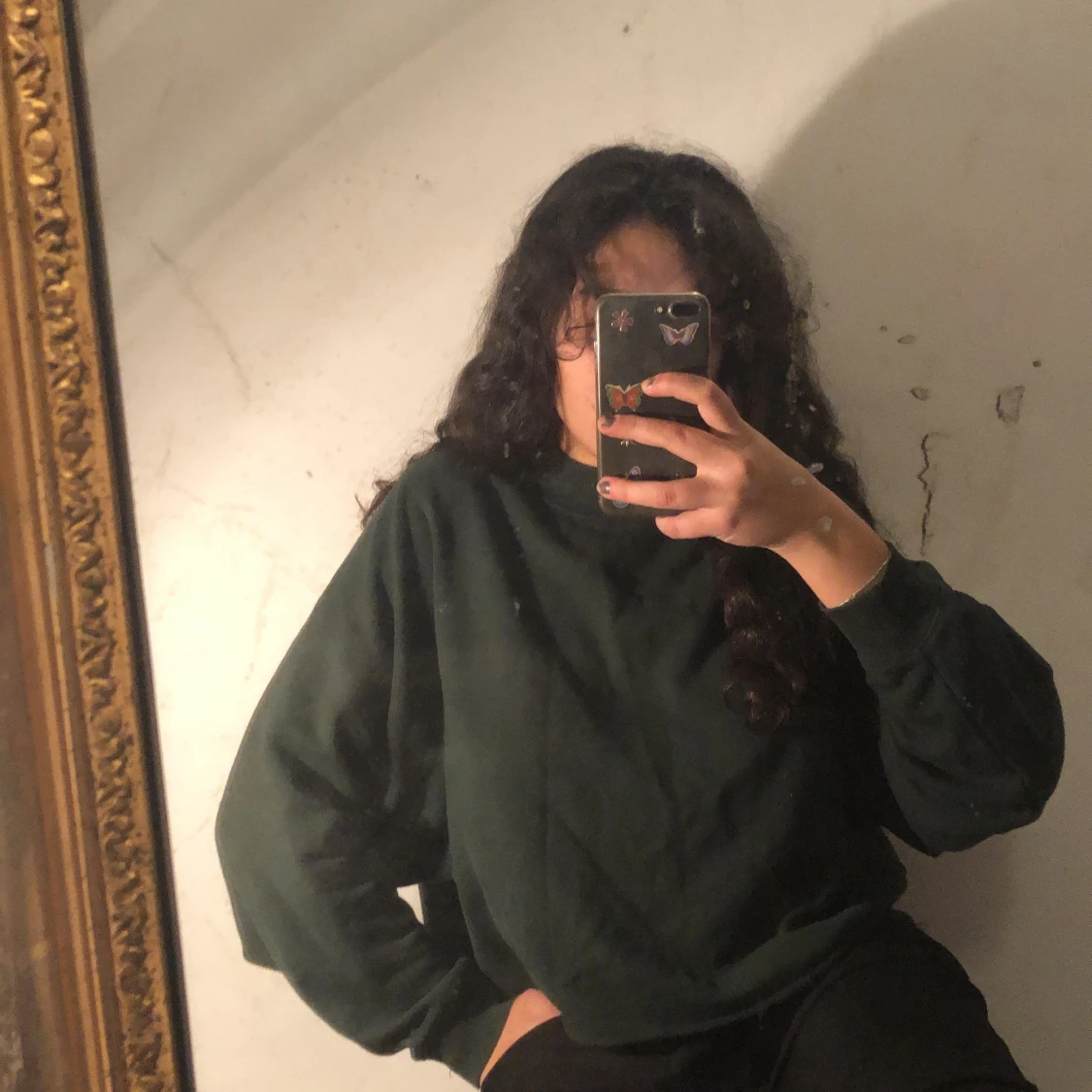 Mörkgrön sweatshirt!