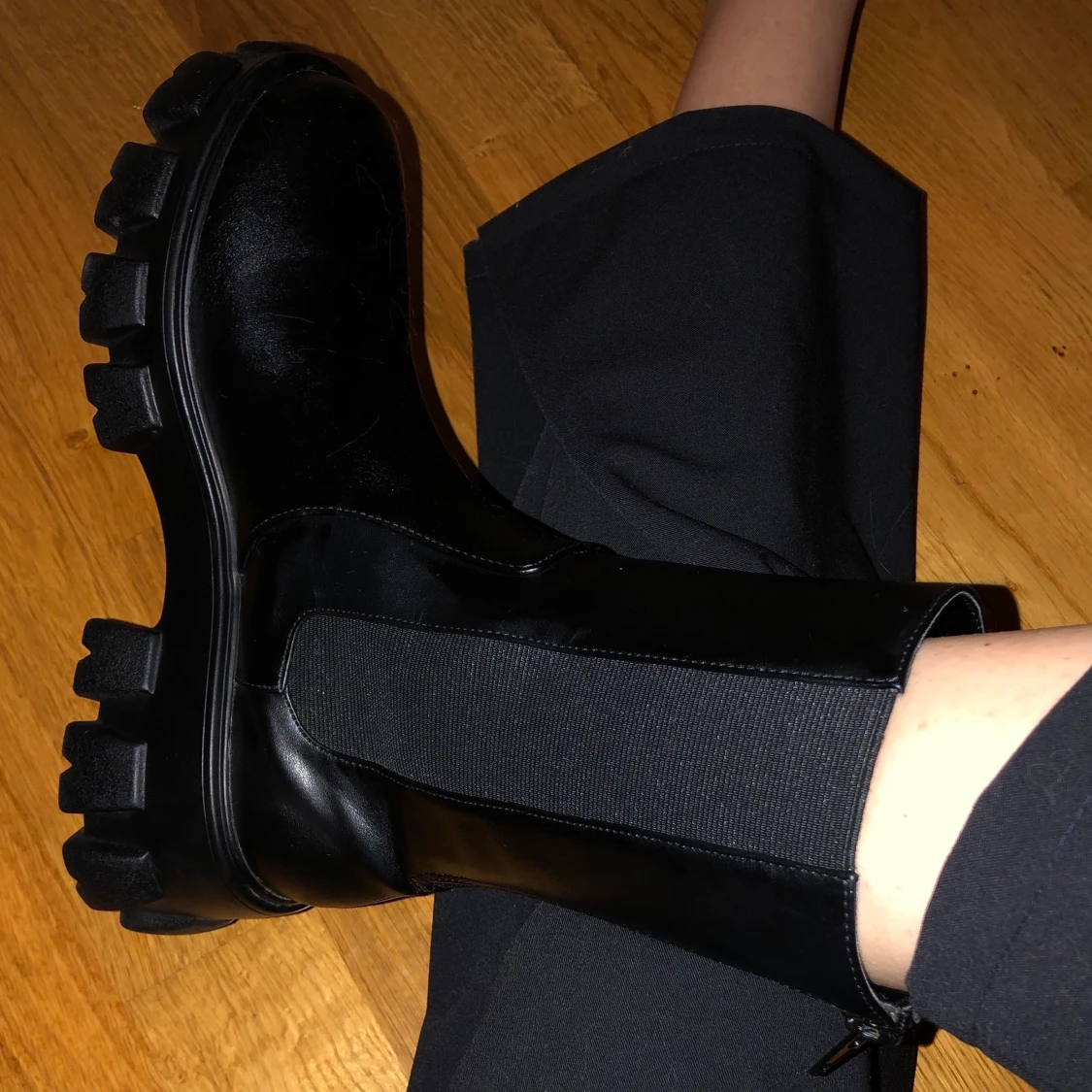 Svarta platå boots - 91