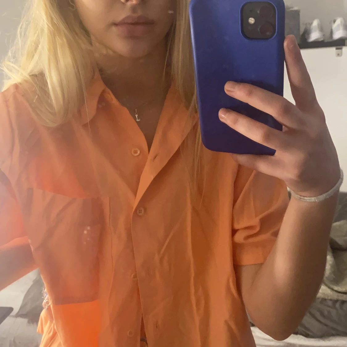 Aprikos blus/ skjorta  - 90