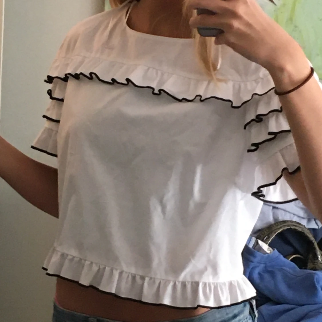 Jättefin oanvänd blus från zara med kvittot kvar💕