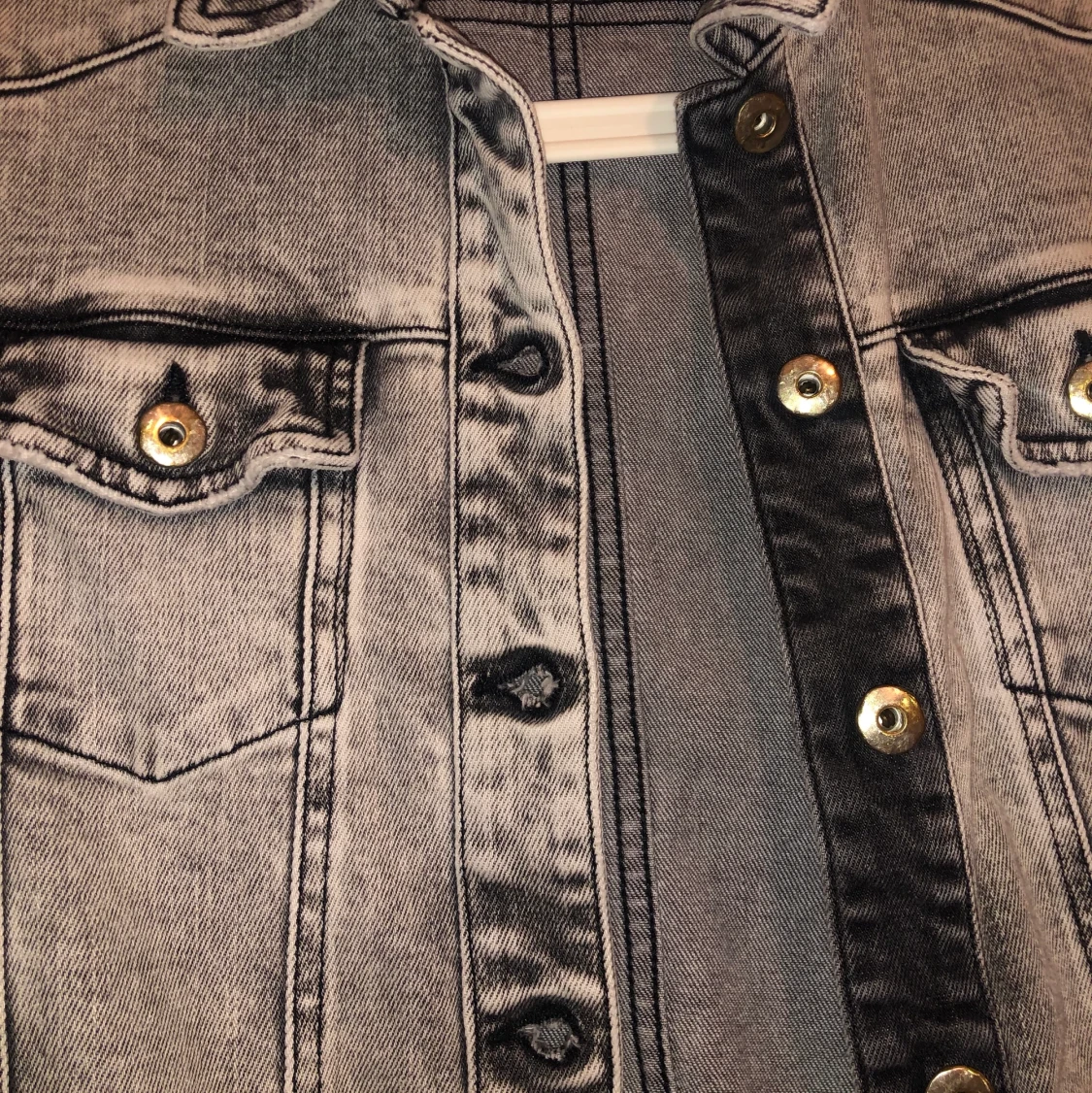 Jeans jacka grå/vit  - 91