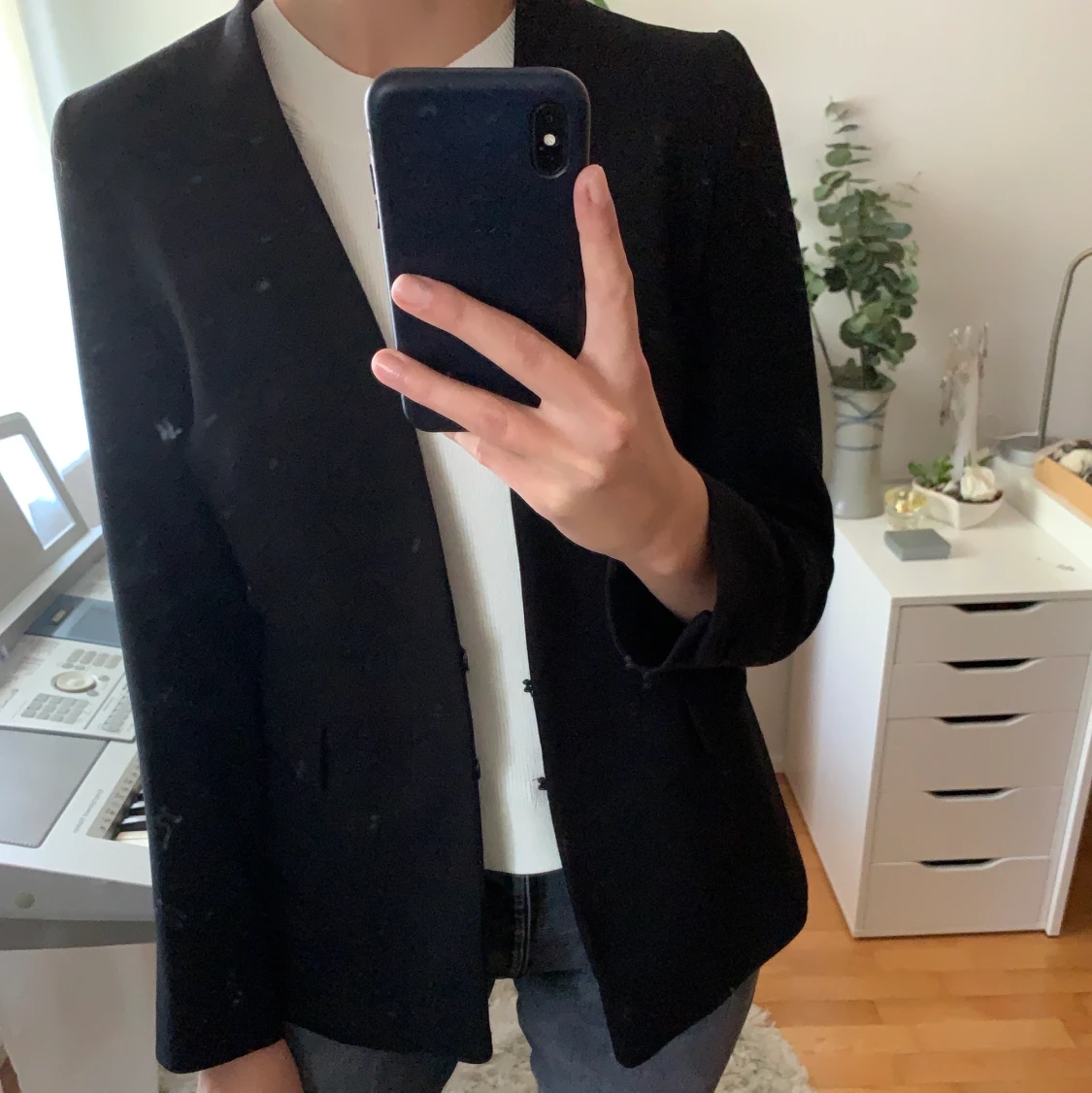 Svart blazer/kavaj - 90