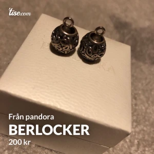 Pandora berlocker - Jag fick dessa i julklapp, (de hörde till örhängen) men går även att sätta på ett armband (se bild 2 ) frakten är 11 kr. Finns totalt 2 styck, som kostar 150 kr styck. Eller båda för 200 kr.