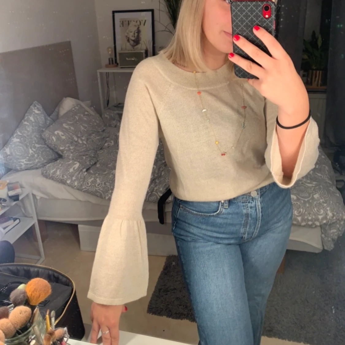 Söt långärmad tröja, strl M