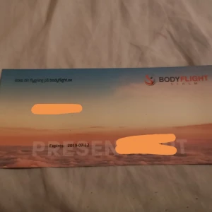  - Säljer två bodyflight presentkort som jag inte kommer hinna använda innan de går ut. 1 för 675 eller båda för 1330kr. Ny pris 795kr/st. Hämtas i tumba eller möts upp i Stockholm.