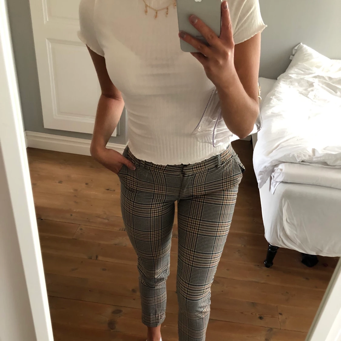 Rutiga kostymbyxor - 90