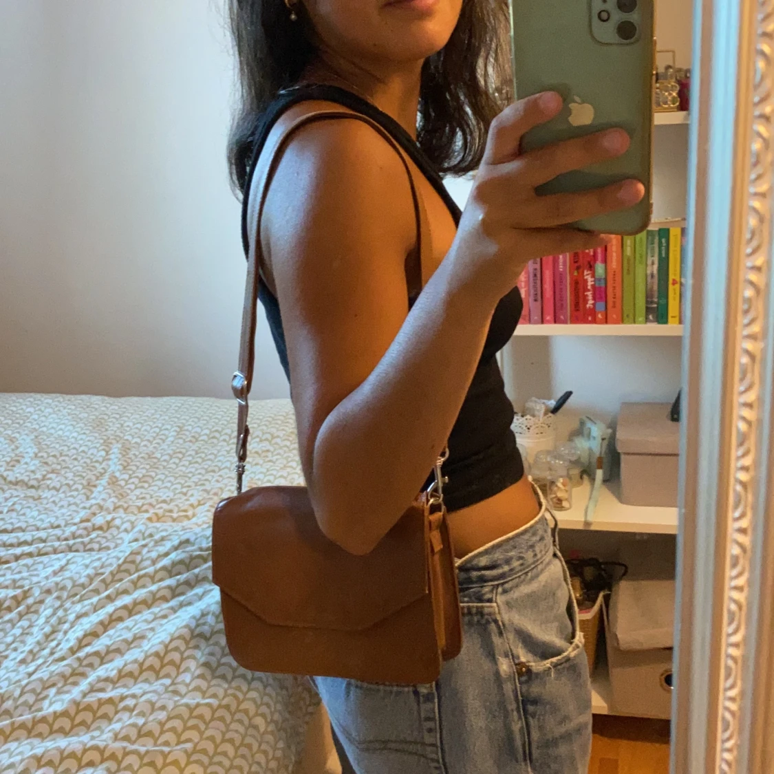 Brun läderväska - 90