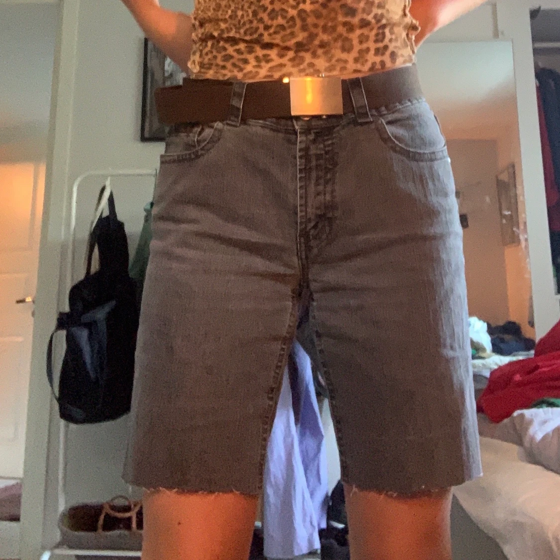  jeansshorts med brodering