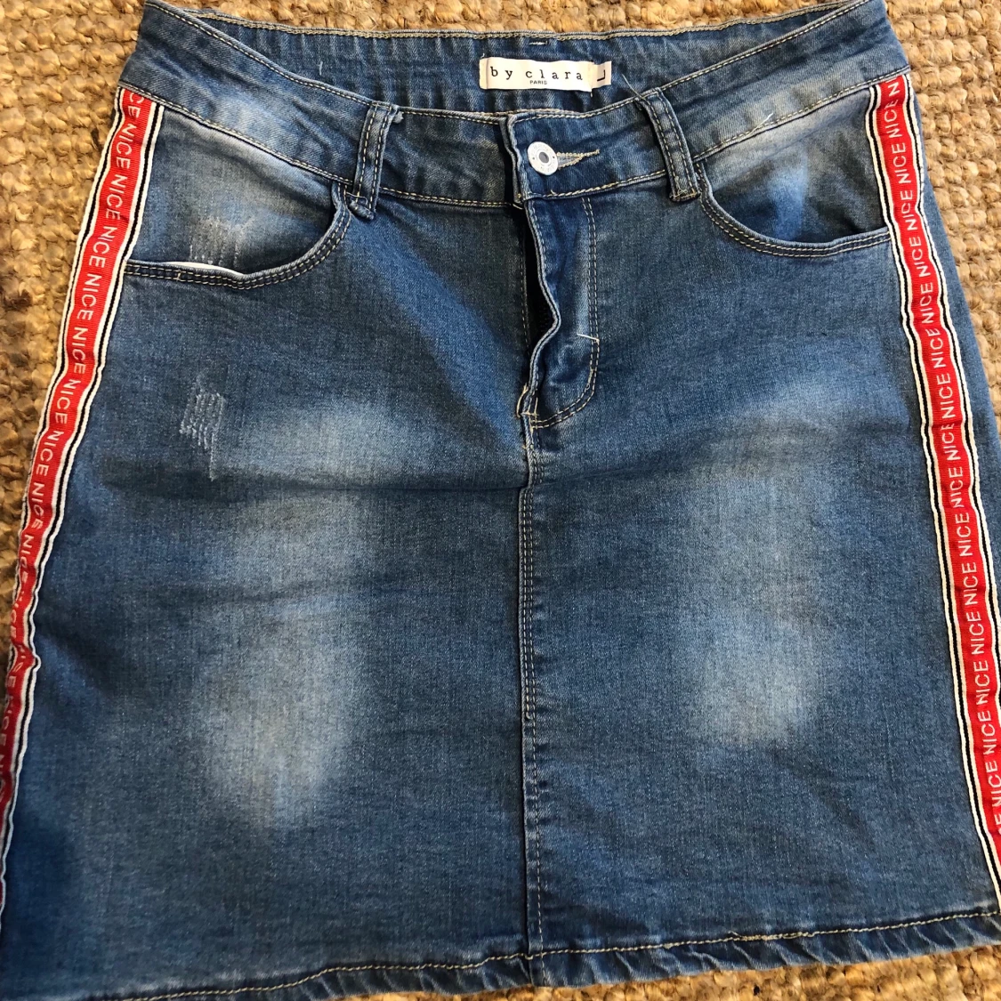 Blå kort kjol  - 91