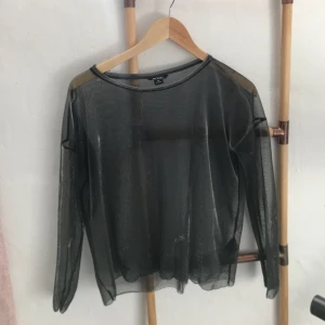  - Genomskinlig silvrig tröja