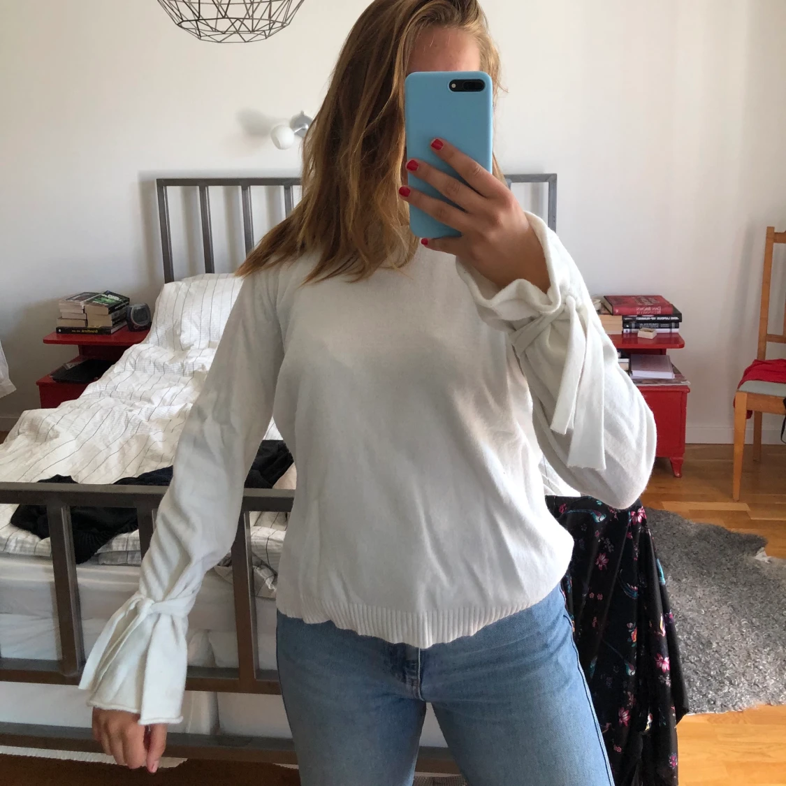 Vit tjock tröja Nakd S - 90