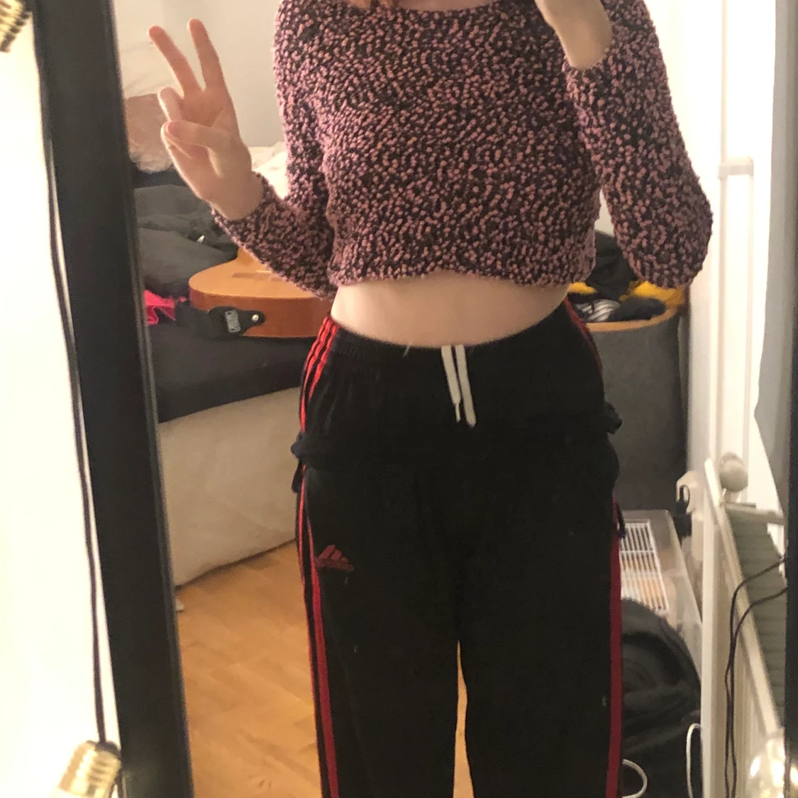 Magtröja rosa och svart - 90