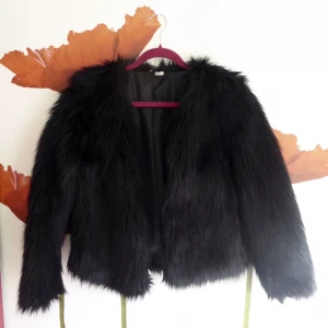  - Svart fuskpäls från H&M som är perfekt för vintern. Går ner till höften. Använd, men fortfarande som ny :) Skulle säga att den även passar 34 o 36 beroende på hur stor man vill ha den. Frakt: 56 kr 🌹