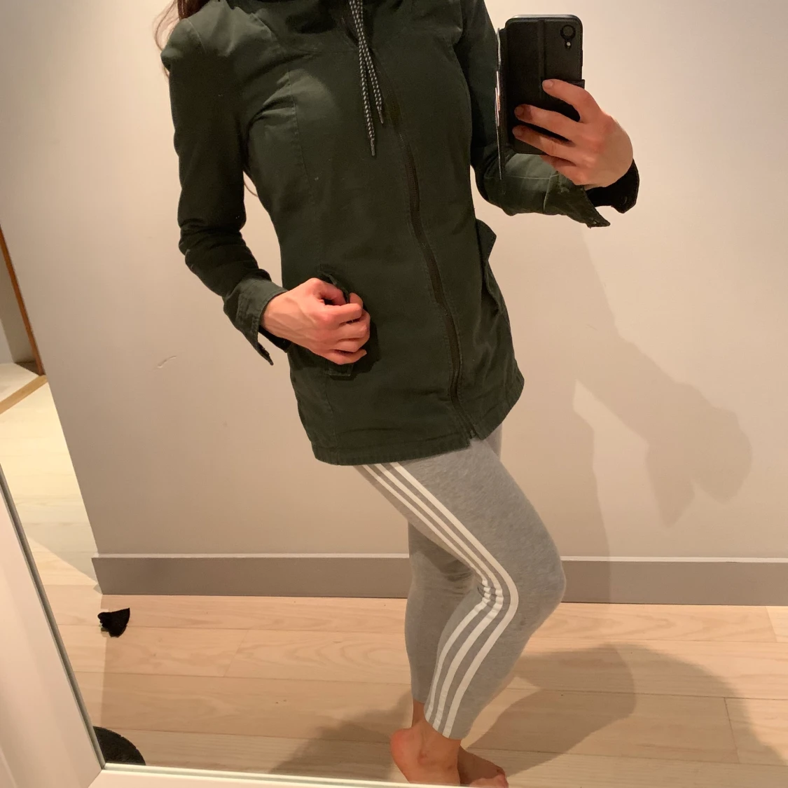 Militärgrön höstjacka