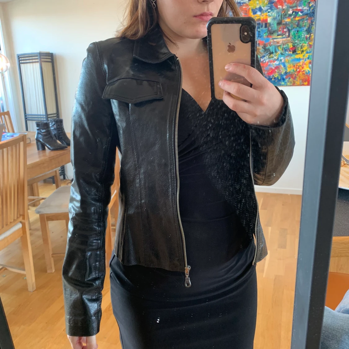 Lackad skinnjacka från Only - 90