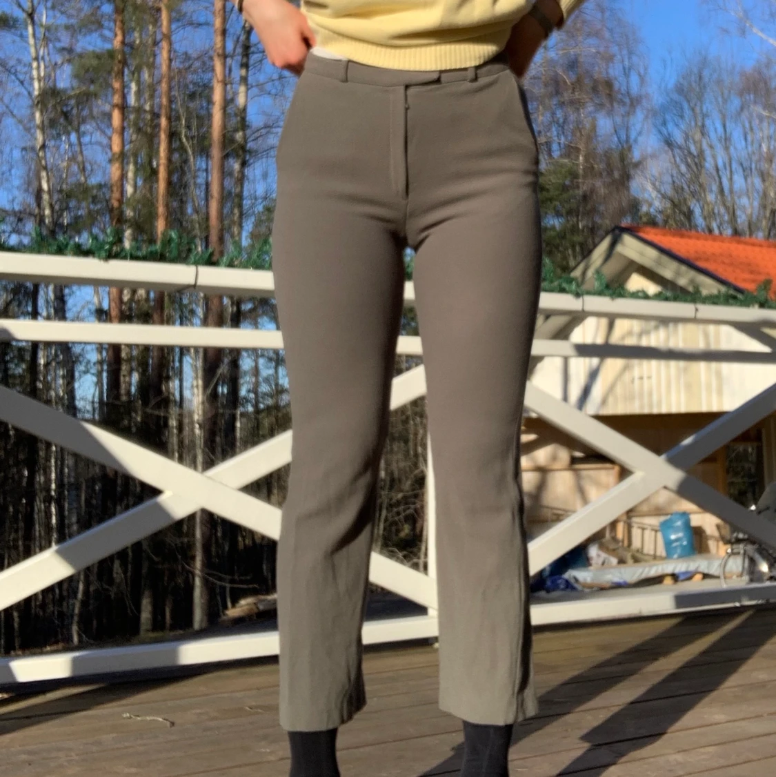 Gröna kostymbyxor - 90