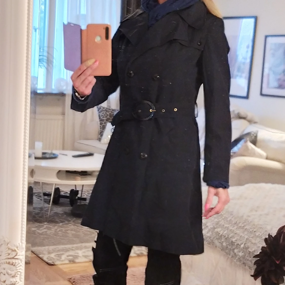 Marinblå höstkappa - 91