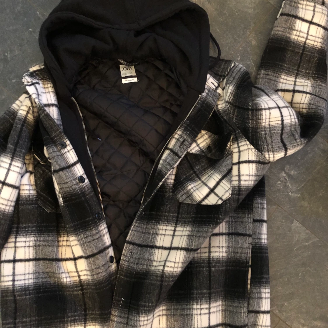 Rutig höst- och vinterjacka - 90